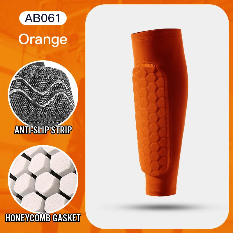 1Pcs Football Shin Guard Socks Sleeves with Foam,Calf Compression Sleeve Honeycomb Pads