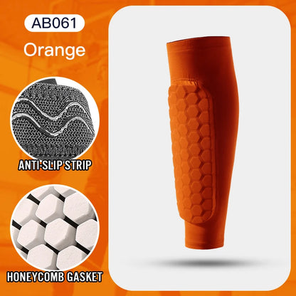 1Pcs Football Shin Guard Socks Sleeves with Foam,Calf Compression Sleeve Honeycomb Pads