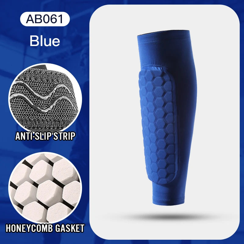 1Pcs Football Shin Guard Socks Sleeves with Foam,Calf Compression Sleeve Honeycomb Pads