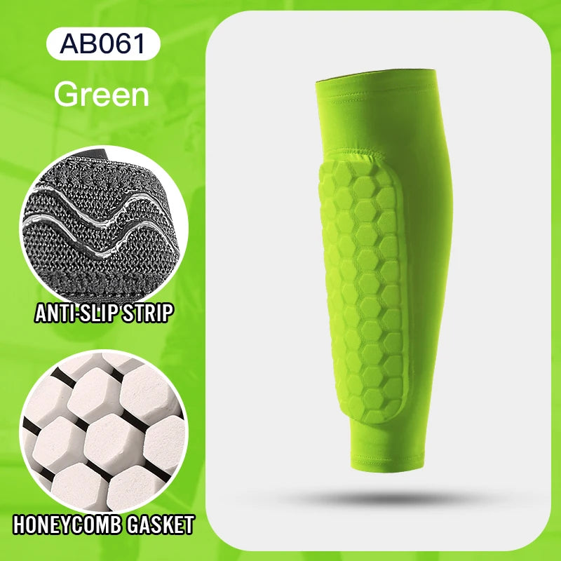 1Pcs Football Shin Guard Socks Sleeves with Foam,Calf Compression Sleeve Honeycomb Pads