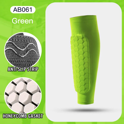 1Pcs Football Shin Guard Socks Sleeves with Foam,Calf Compression Sleeve Honeycomb Pads
