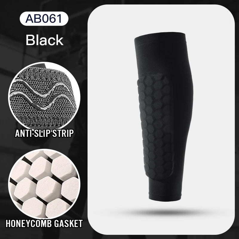 1Pcs Football Shin Guard Socks Sleeves with Foam,Calf Compression Sleeve Honeycomb Pads