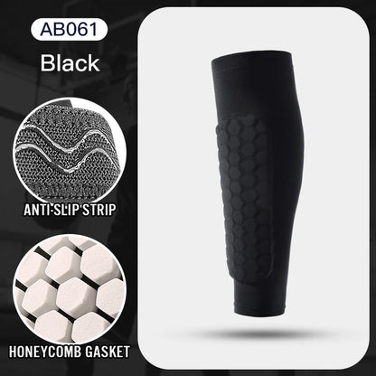 1Pcs Football Shin Guard Socks Sleeves with Foam,Calf Compression Sleeve Honeycomb Pads