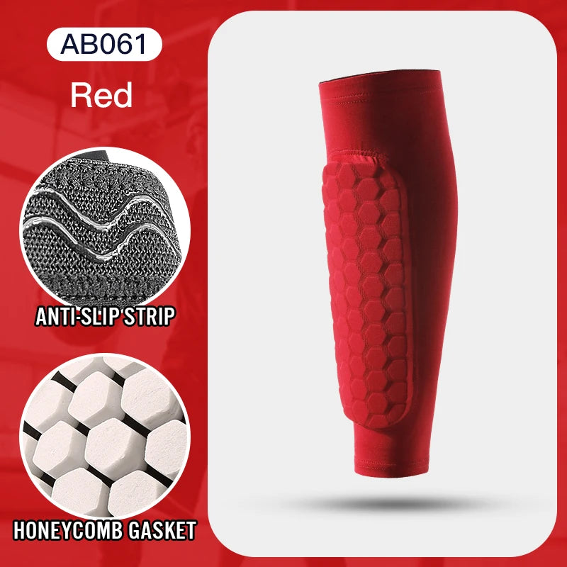 1Pcs Football Shin Guard Socks Sleeves with Foam,Calf Compression Sleeve Honeycomb Pads